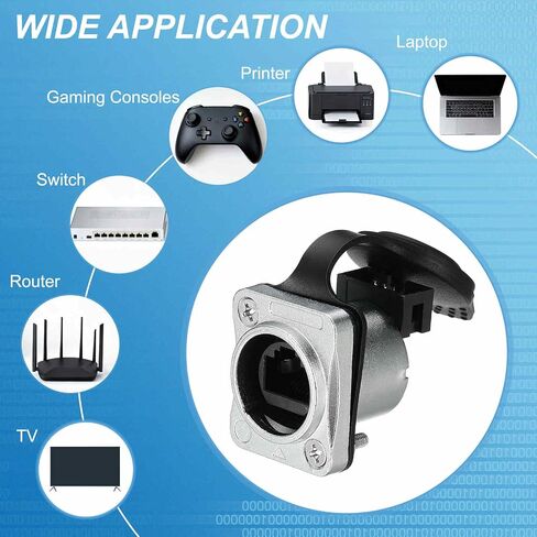 2 قطعة RJ45 زاوية منحنية لوحة تركيب مقرنة، أنثى إيثرنت LAN كابل موصل 8 دبوس إخراج تمرير من خلال موصل محمية لوحة جبل محول الحاجز، فضي in Saudi Arabia