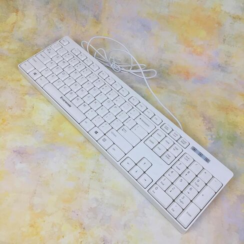 Everwrote Computer keyboards – White 104-key layout with numeric keypad for convenient data input and calculations in Saudi Arabia