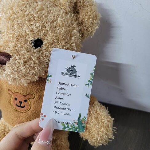 hahalemon Stuffed Toys, Stuffed Dolls, Brown Teddy Bear Stuffed Toys, Perfect For Cuddling, Play, Or Decorative Accents in Saudi Arabia