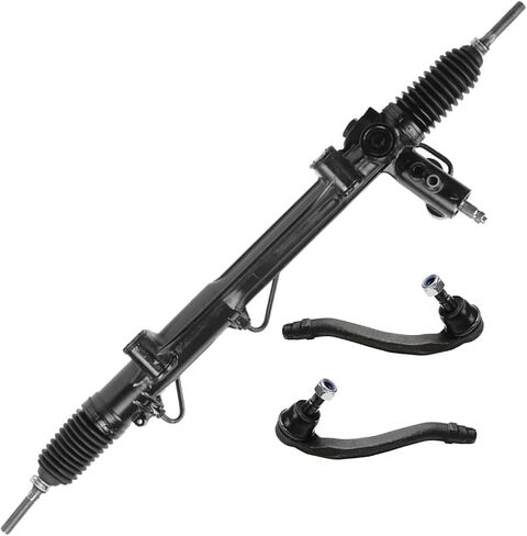 Detroit Axle - Front 3pc Rack & Pinion Kit for 98-00 Mercedes Benz ML320 ML430, Complete Power Steering Rack and Pinion Assembly Outer Tie Rods 1998 1999 2000 Replacement in Saudi Arabia