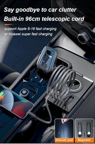 JOYSOY 135W Wireless Cell Phone Automobile Chargers for Volvo XC90 S90 V90 XC60 S60 Phone Charging Pad with Type C&Lightning Cable in Saudi Arabia