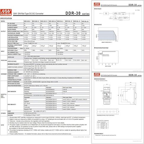 DDR-30G-5 30W 5V 6A DIN Rail Mount Power Supply - Industrial Power Supply, High Efficiency DC-DC Converter for Factory Automation, Process Control, Robotics in Saudi Arabia