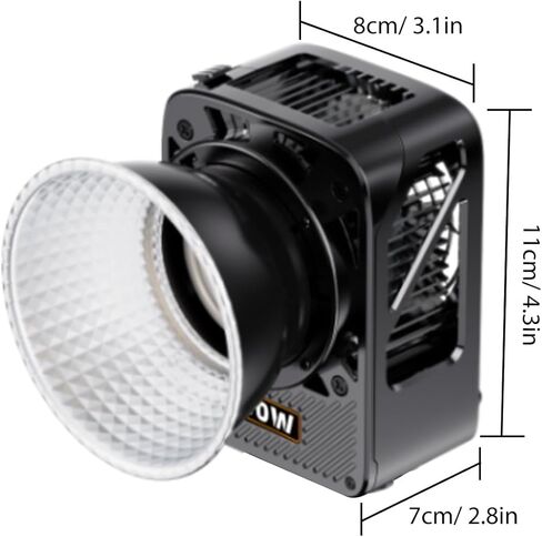 Yunseity CCT, 150W COB LED Video Light with 2700K 6500K Bi Color Temperature, 13300lux Brightness, App Remote Control, for Photography, Live Streaming, Interviews (US Plug) in Saudi Arabia