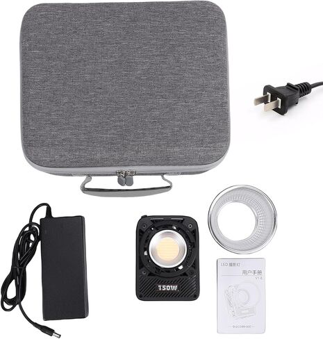 Yunseity CCT, 150W COB LED Video Light with 2700K 6500K Bi Color Temperature, 13300lux Brightness, App Remote Control, for Photography, Live Streaming, Interviews (US Plug) in Saudi Arabia