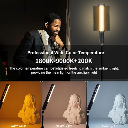 Yunseity RGB LED فيديو ضوء 20 وات، 192 خرزة LED عالية CRI95 مع شاشة LCD و20 مؤثر مشهد، لتصوير حفلات الزفاف الشخصية in Saudi Arabia