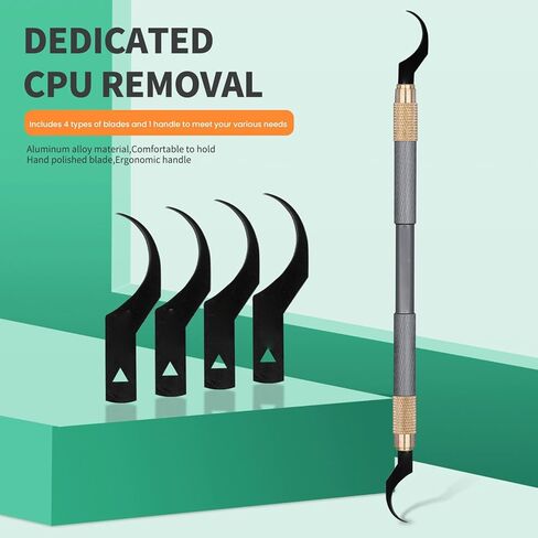 مجموعة إصلاح الرقائق 4 في 1 من Bewinner، مزيل رقاقة CPU IC لمحرك الأقراص الصلبة لوحدة المعالجة المركزية IC مع 4 شفرات ومقبض واحد من سبائك الألومنيوم والنحاس in Kuwait