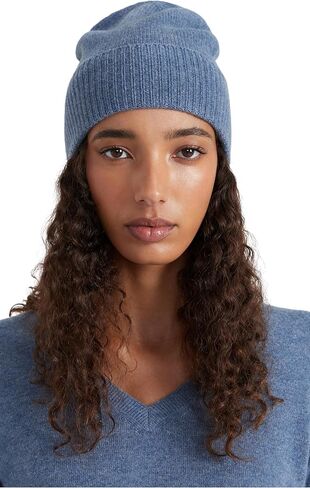 Style Republic Women’s Ribbed Beanie, 100% Cashmere, Soft & Stretchy with Ribbed Edge, Warm Hat for Winter in Saudi Arabia