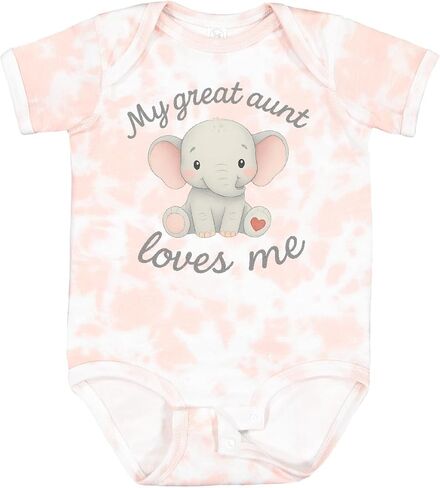 inktastic My Great Aunt Loves Me Elephant Baby Bodysuit in Saudi Arabia