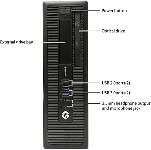 كمبيوتر مكتبي HP EliteDesk 800 G1 SFF، جهاز كمبيوتر مكتبي مجدد بتقنية WiFi i7، وأجهزة كمبيوتر مكتبية تعمل بنظام Windows 11، وذاكرة الوصول العشوائي 16 جيجا، ومحرك أقراص SSD سعة 256 جيجابايت + محرك أقراص ثابتة سعة 500 جيجابايت، وDVDRW، وDP، وHDMI، وBT، ولوح in Kuwait