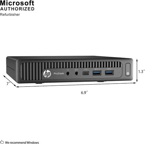 HP Mini PC Desktop ProDesk 600 G2 Win11، كمبيوتر صغير، معالج Intel Core i5-6th Gen، ذاكرة وصول عشوائي 16 جيجابايت، 256 جيجابايت SSD، RJ-45، نوع C، منفذ عرض، لوحة مفاتيح وماوس (متجدد) in Kuwait