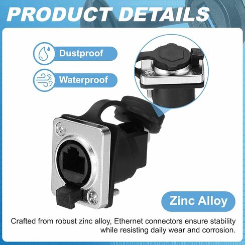 2 قطعة RJ45 زاوية منحنية لوحة تركيب مقرنة، موصل كابل إيثرنت LAN يمر عبر موصل لوحة محمية محول تمديد الحاجز مع غطاء، فضي in Kuwait