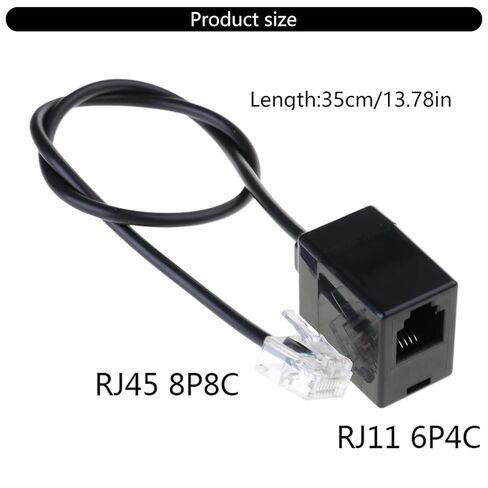 Networking RJ45 to RJ11 Converter Cable Internet to Telephone Adapter RJ45 to RJ11 Converter Adapter 35cm Networking to Phone Connectors in Saudi Arabia