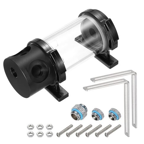 MECCANIXITY Water Cooling Tank G1/4 Thread 50mm x 190mm Cylinder Heat Exchanger Water Cooling Reservoir Radiator Kit 1 in 3 Out for PC Computer CPU in Saudi Arabia