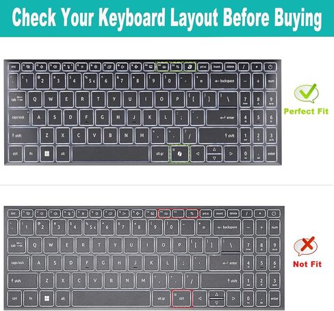 2 PCS Keyboard Cover for Aspire 15 A15-41M-R2CN/R8Y2&A15-51M-59QV/76AR&A15-61M-R8B0,Aspire Go 15 AG15-31P-C1KN/P5TG&AG15-32P-39R2&AG15-51P-79LC&AG15-71P-794K,Aspire 16 A16-51GM-71YF/16 AI A16-11M in Saudi Arabia