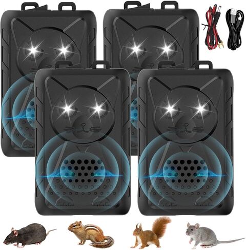 Rodent Repellent for Car Engines, Under Hood Mouse Rat Repellent Ultrasonic with LED Strobe Light, Car Mice Repellent Keep Mice Away from Car Engines in Saudi Arabia