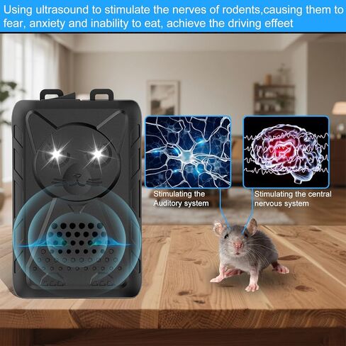 Rodent Repellent for Car Engines, Under Hood Mouse Rat Repellent Ultrasonic with LED Strobe Light, Car Mice Repellent Keep Mice Away from Car Engines in Saudi Arabia