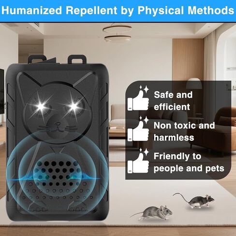Rodent Repellent for Car Engines, Under Hood Mouse Rat Repellent Ultrasonic with LED Strobe Light, Car Mice Repellent Keep Mice Away from Car Engines in Saudi Arabia