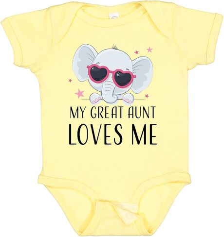 inktastic Elephant My Great Aunt Loves Me Baby Bodysuit in Saudi Arabia