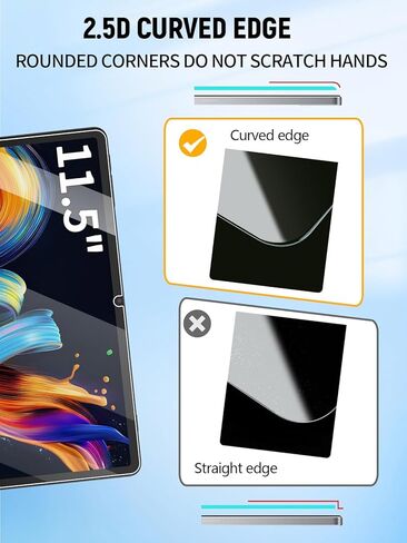 واقي شاشة مقاس 11.5 بوصة لجهاز TCL NXTPAPER 11 Plus Android Tablet (موديل 9469X)، طبقة من الزجاج المقوى بصلابة 9H مضادة للخدش ومضادة لبصمات الأصابع وشفافة عالية الوضوح، عبوتان in Saudi Arabia