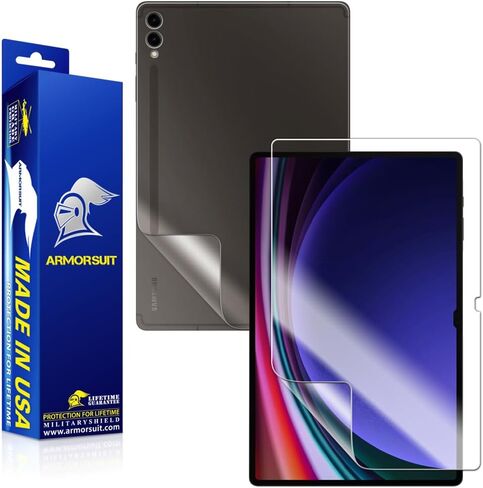 طبقة حماية لكامل الجسم من ArmorSuit + واقي شاشة لهاتف Samsung Galaxy Tab S9 Ultra 14.6 بوصة MilitaryShield HD Clear Film - صنع في الولايات المتحدة الأمريكية in Kuwait