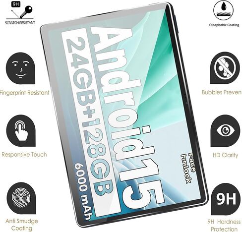 عبوتان من واقي الشاشة لأجهزة تابلت MENTUME K50 مقاس 10 بوصات Android 15، طبقة من الزجاج المقوى المقاوم للخدش عالي الدقة لحماية السقوط من MENTUME K50، حساس للمس، مضاد لبصمات الأصابع in Kuwait
