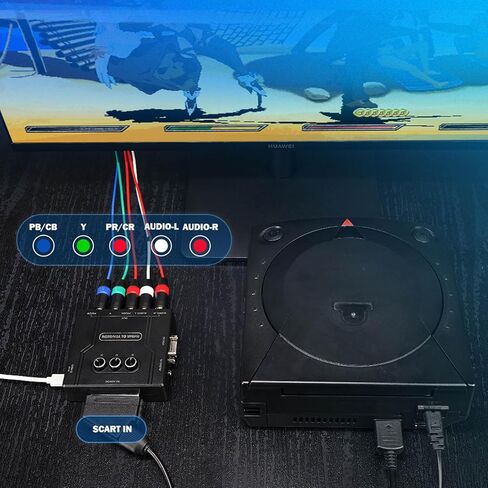 محول مكونات RGBS VGA Scart إلى Ypbpr، يدعم إشارة 480i، 480p، 576i، 576p، 720p، 1080i in Kuwait