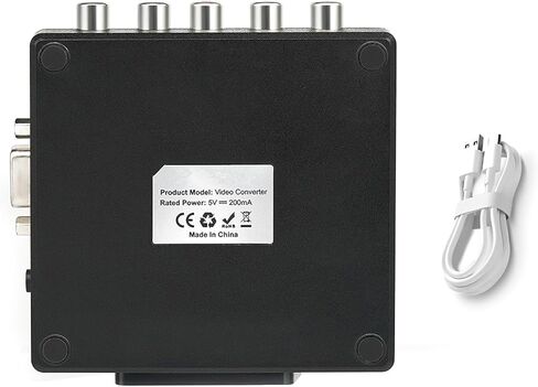 Console RGBS VGA SCART to YPBPR Converter, Support Sound Left and Right Channel Input SCART for N64 for PS1 for PS2 Accessories in Saudi Arabia