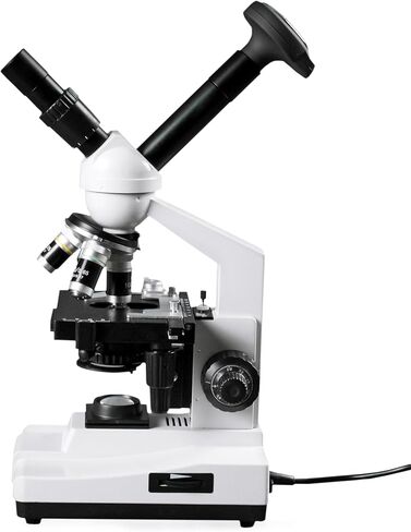 Vision Scientific VME0007-T-100-LD-DG3.0-E2 Dual View Compound Microscope, 10x WF Eyepiece, 40x—1000x Magnification, LED Illumination, 1.25 NA Abbe Condenser,3.0MP Digital Eyepiece Camera in Saudi Arabia