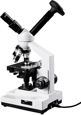 Vision Scientific VME0007-T-100-LD-DG3.0-E2 Dual View Compound Microscope, 10x WF Eyepiece, 40x—1000x Magnification, LED Illumination, 1.25 NA Abbe Condenser,3.0MP Digital Eyepiece Camera in Saudi Arabia