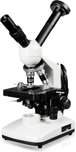 Vision Scientific VME0015-CXT-100-LD-DG1.3-E2 مجهر مركب مزدوج الرؤية، عدسات WF 10x و20x WF، تكبير 40x—2000x، إضاءة LED، مكثف NA Abbe 1.25، كاميرا عدسة رقمية بدقة 1.3 ميجابكسل in Saudi Arabia