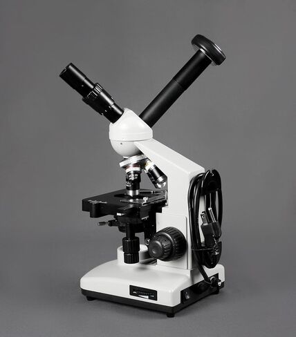 Vision Scientific VME0015-CXT-100-LD-DG1.3-E2 مجهر مركب مزدوج الرؤية، عدسات WF 10x و20x WF، تكبير 40x—2000x، إضاءة LED، مكثف NA Abbe 1.25، كاميرا عدسة رقمية بدقة 1.3 ميجابكسل in Saudi Arabia