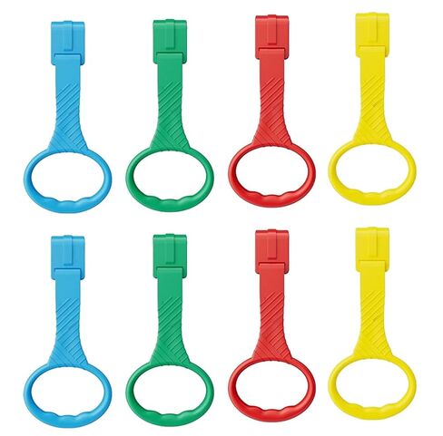 4 Pcs 4 Color Walk Assistant Plastic Crib Pull Rings for Pull Up Rings Cot Hanging Rings for Infant Toddler Practice Tool (4, 7.5 inch) in Saudi Arabia