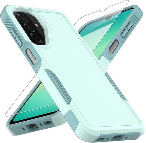 حافظة هاتف Galaxy A17 5G، [تم اختبار السقوط من الدرجة العسكرية] مع واقي شاشة، غطاء هاتف خلوي عالي التحمل بطبقة مزدوجة ومضاد للانزلاق ومقاوم للصدمات لهاتف Samsung A17 5G (أخضر داكن) in Kuwait