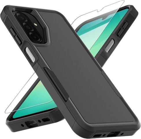 حافظة هاتف Galaxy A17 5G، [تم اختبار السقوط من الدرجة العسكرية] مع واقي شاشة، غطاء هاتف خلوي عالي التحمل بطبقة مزدوجة ومضاد للانزلاق ومقاوم للصدمات لهاتف Samsung A17 5G (أخضر داكن) in Kuwait