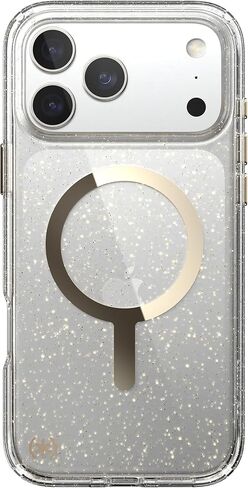 حافظة Speck Presidio LUX لهاتف iPhone 17 Pro Max، متوافقة مع MagSafe، حافظة حماية نحيفة، لامع/ذهبي معدني in Saudi Arabia