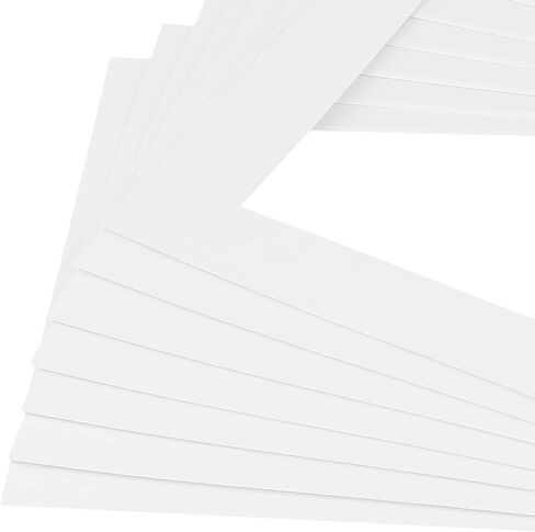 SHEUTSAN Picture Mat for Photo Framing, 8x10 Inch with 5x7 Inner Opening, White, 50 Pack in Saudi Arabia