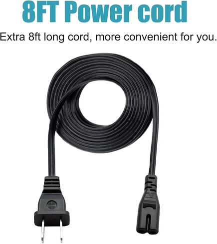 8Ft التيار المتناوب سلك الطاقة استبدال ل Beelink EQ14 N150 EQi12 EQR5 سطح المكتب الصغير 2 الشق IEC C7 سلك الطاقة كابل الشاحن in Kuwait