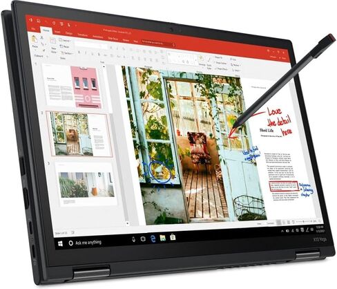 لاب توب لينوفو ثينك باد X13 يوجا بشاشة تعمل باللمس، انتل كور i5-10210U، 16 جيجا DDR4، 256 جيجا اس اس دي، لوحة مفاتيح بإضاءة خلفية، HDMI، شاشة عالية الدقة 13.3 بوصة، 2 في 1 كمبيوتر محمول ويندوز 11 برو (متجدد) in Kuwait
