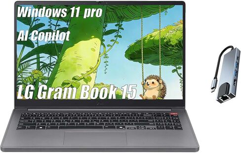 كمبيوتر محمول LG Gram Book 15 Business، Windows 11 Pro، ذاكرة وصول عشوائي 32 جيجابايت 1 تيرابايت SSD، خفيف الوزن، مساعد AI، Intel i5-1334U (10 نواة تصل إلى 4.6 جيجاهرتز)، شاشة FHD IPS، Wi-Fi 6، مع محور in Kuwait