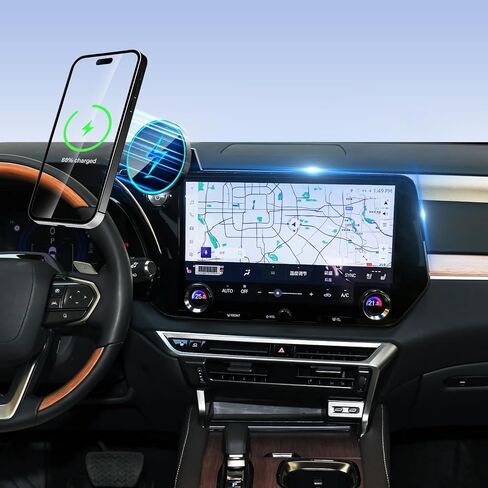 حامل هاتف Lexus RX350 RX350h RX450h+ RX500h TX350 TX500h TX550h+ 2023-2026 ملحقات السيارات حامل الهاتف المغناطيسي لـ MagSafe، حامل هاتف مغناطيسي (يناسب فقط 14 بوصة، غير مناسب 9.8 بوصة) in Kuwait