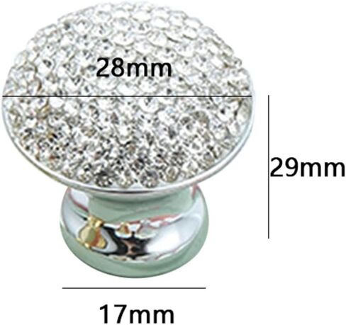 Cabinet Drawer Handle Crystal Handle Diamond Knob Modern Cabinet Drawer Wardrobe Door Knobs Furniture Hardware Shiny Crystal Ball Single Hole Handles(Gray) in Saudi Arabia
