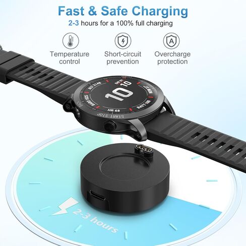 قاعدة شاحن USB C من Meliya لساعة Garmin، قاعدة شحن مطورة لساعة Garmin Fenix ​​7 7S 7X 6 6S 6X 5 5S Plus، Forerunner 245 945، Instinct، Vivoactive 4 4S 3، Venu، قاعدة شحن فقط in Saudi Arabia