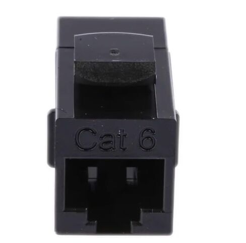 وصلة إيثرنت CAT6 UTP، موصل مضمن جاك حجر الزاوية من أنثى إلى أنثى لكابل شبكة UTP CAT6 - أسود (عبوة من 10 قطع) in Kuwait