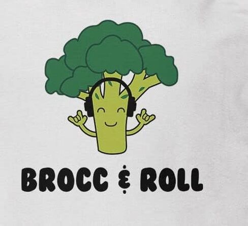 Old Glory Vegetable Broccoli Rock Brocc and Roll Funny Soft Baby One Piece in Saudi Arabia