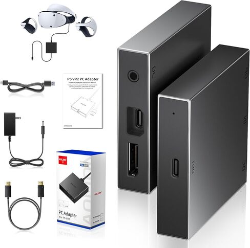 محول لسماعات VR2، ومحول VR2 إلى الكمبيوتر الشخصي لألعاب SteamVR على نظام التشغيل Windows، وإشارة مستقرة، وغطاء متين من سبائك الألومنيوم، وPV2 متوافق مع VR2 in Kuwait