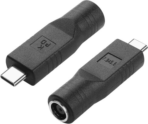 PNGKNYOCN USB C Male to DC Female Power Adapter Type-C to DC 8mm Female Converter Work with 20V/100W+ Type-C PD Source（2-Pack） in Saudi Arabia