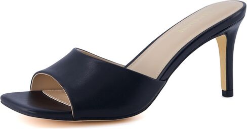 CUSHIONAIRE Evie Kitten Heel Sandals for Women, Slip On One Band Dress Sandals with Memory Foam, Wide Widths and 3 Inch Heel in Saudi Arabia