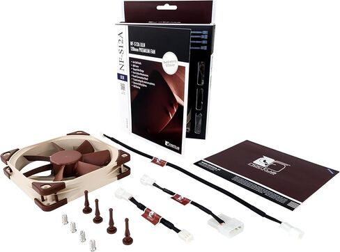 Noctua NF-S12A ULN، مروحة صامتة فائقة الهدوء، 3 دبابيس (120 مم، بني) in Saudi Arabia