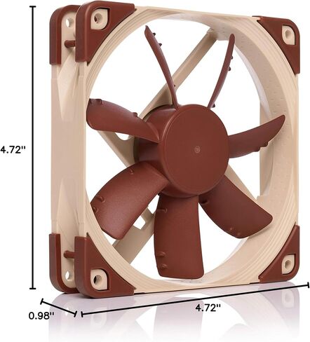 Noctua NF-S12A ULN، مروحة صامتة فائقة الهدوء، 3 دبابيس (120 مم، بني) in Saudi Arabia