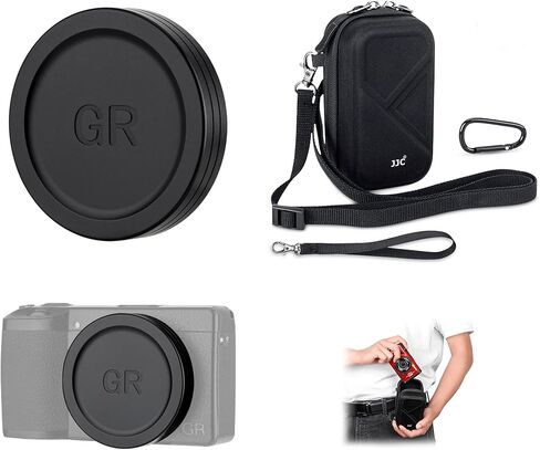 غطاء عدسة الكاميرا JJC مع حقيبة كاميرا صلبة لكاميرا Ricoh GR IV GR4 الرقمية in Saudi Arabia